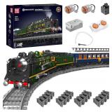 $170 Mould King Orient Express Steam Locomotive Tr