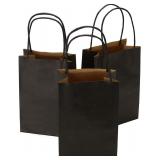 Ronvir 50 Pcs Gift Bags Small 5.25x3.25x8 Black Pa