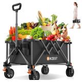 Collapsible Wagon Cart Foldable  Utility Grocery W