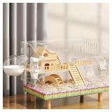 8 in 1 Acrylic Hamster Cage with All...