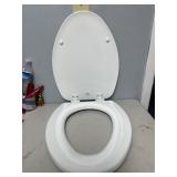 Church Lift-Off White Elongated Toilet Seat