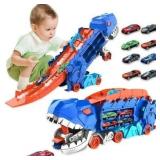HACOCOLA Dinosaur Transporter Car Track Set...
