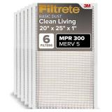 Filtrete 20x25x1 AC Furnace Air Filter, MERV 5,...