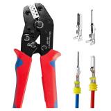 Wire Crimping Tool with Ratchet, Amliber...