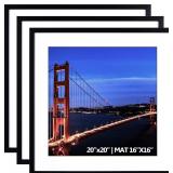 Yaetm 20x20 Black Picture Frame Set of 3,...