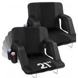Stadium Seats with Back Support, 2 Pack 3D Mesh...