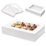 6pcs 19x14x4 Half Sheet Cake Boxes with Window...