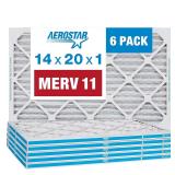 Aerostar 14x20x1 MERV 11 - 6 Count - Pleated...