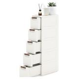 5 Drawers Narrow Storage Cabinet, Slim Bathroom...