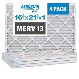 Aerostar 16 3/8x21 1/2x1 MERV 13 Pleated Air...
