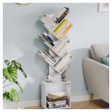 Tree Bookshelf, 6 Tier Floor Standing Bookcase...