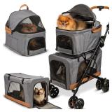 $160 Double Pet Stroller with Detachable...