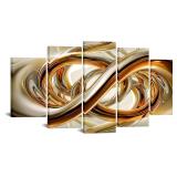 iHAPPYWALL Large 5 Panels Abstract Wall Art...