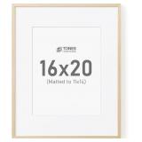 16x20 Picture Frame Matted to 11x14, Natural...