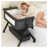 Baby Bassinet, Bedside Bassinet for Baby, 3 in...