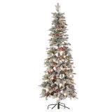 HGTV Home Collection Pre-Lit Slim Snowy Bubble...