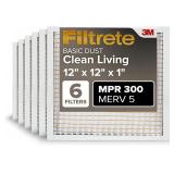 Filtrete 12x12x1 AC Furnace Air Filter, MERV 5,...