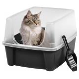 IRIS USA Large Open Top Cat Litter Box with...