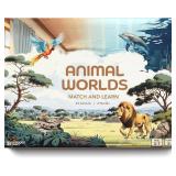 (4 pack) Animal Worlds - The Matching Game for...