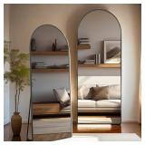 Full Length Mirror with Stand, 63"x20" Aluminum...