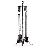 2WAYZ Fireplace Tools Set, 5 pcs Cast-Iron...