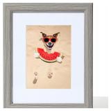 12x16 Wood Picture Frame Grey Woodgrain Oak for...
