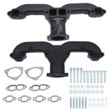 $153 1 Set Black Rams Horn Exhaust Manifolds...
