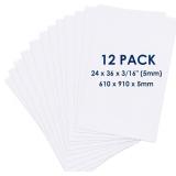 Foam Board 24 x 36 x 3/16" (5mm) - 12 Pack -...