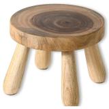 7 Inch Solid Wood Step Stool, Natural Growth...