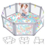 $140 Dripex Foldable Baby Playpen, 71" 69" Play...