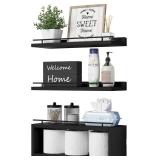 WOPITUES Floating Shelves for Wall with Cube...