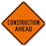 SmartSign 24 x 24 inch  Construction Ahead ...