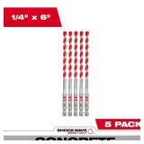 1/4 in. SHOCKWAVE Carbide Drill Bits (5-Pack)