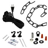 18 ft. Matte Black Swag Light Kit