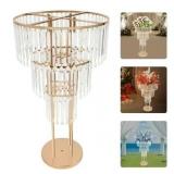 3-Tier Gold Crystal Flower Stand, 11.02lb