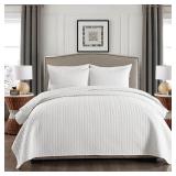JML Quilts Set 3pc Bedspread White King