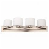 $109 4-Light Brushed Nickel Bath Vanity Light