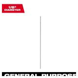 Milwaukee 1/8 x 12 Aircraft Length Drill Bit