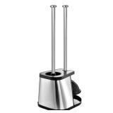 Stainless Steel Toilet Plunger & Brush Combo