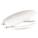 Elongated Open Front Plastic Toilet Seat White
