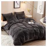 HAOK Plush Shaggy Duvet Cover Set, Queen