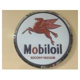 Mobiloil Stainless Steel Sign