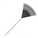 24-in Poly Leaf rake with Wood Handle