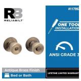 Antique Brass Interior Bed/Bath Privacy Door Knob