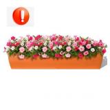 Rectangle 35.51 x 8.03-in Orange Recycled plastic