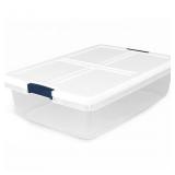 8.5Gallons Stackable Tote/Latching Lid -3Pcs