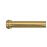 36 to 72-in Brushed Gold Steel Single Curtain Rod