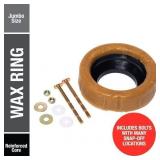 3-in Brown Wax Jumbo toilet wax ring with bolts