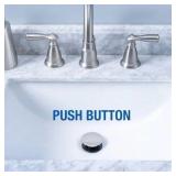 Push button Bathroom Decorative sink drain