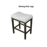 24.0-in Counter height Upholstered Wood Bar Stool